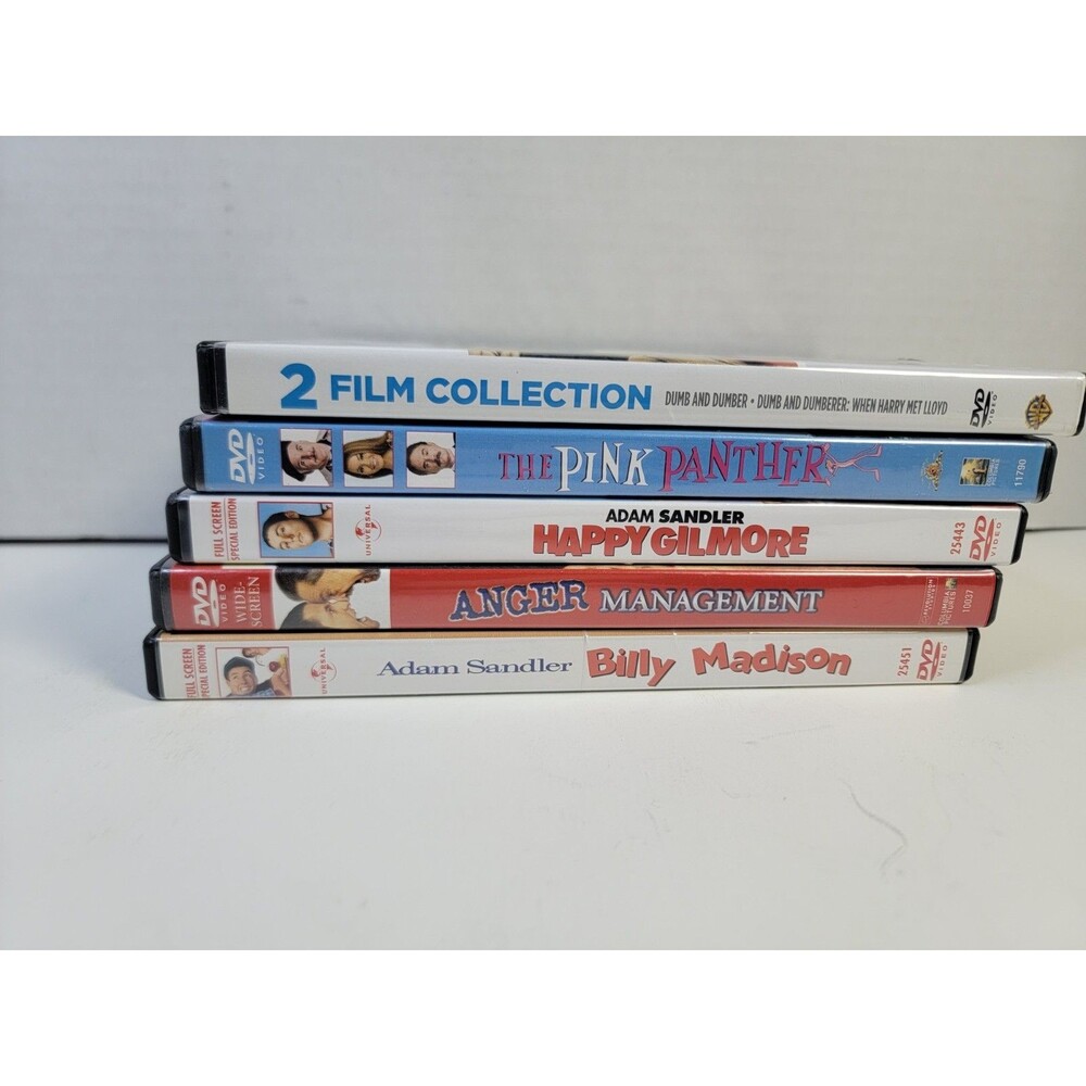Comedy DVD Lot of 5 Adam Sandler Billy Madison Happy Gilmore Dumb and Dumber